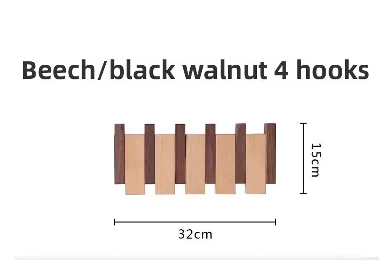 xyloid Coat Racks Wall Hanging Wall Entry Door Porch Hanging Coat Rack Perforated Solid Wood Creative Piano Keys Clothes Hook