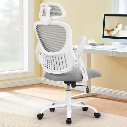JHK Mesh Ergonomic Office Chair Flip-Up Arms Lumbar Support