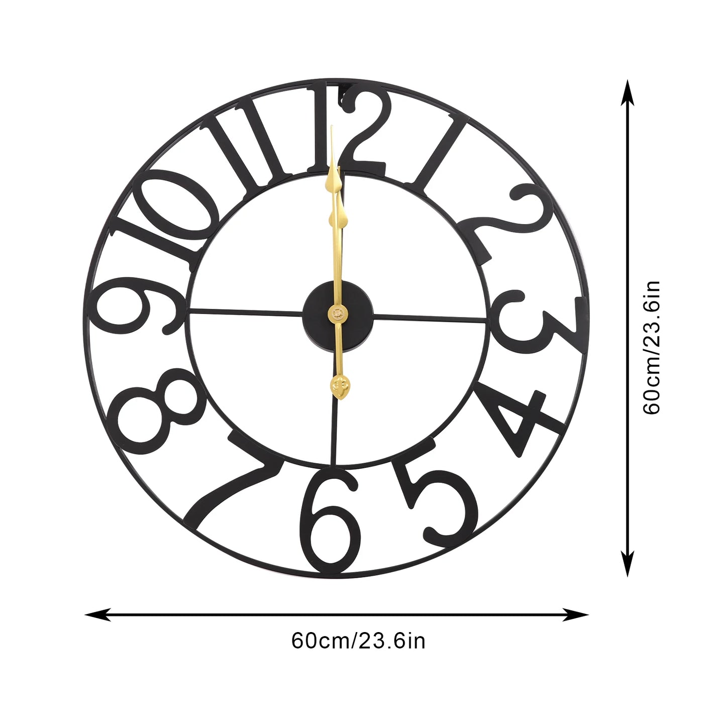 Bymaocar Silent Non Ticking Wall Clock Battery Operated