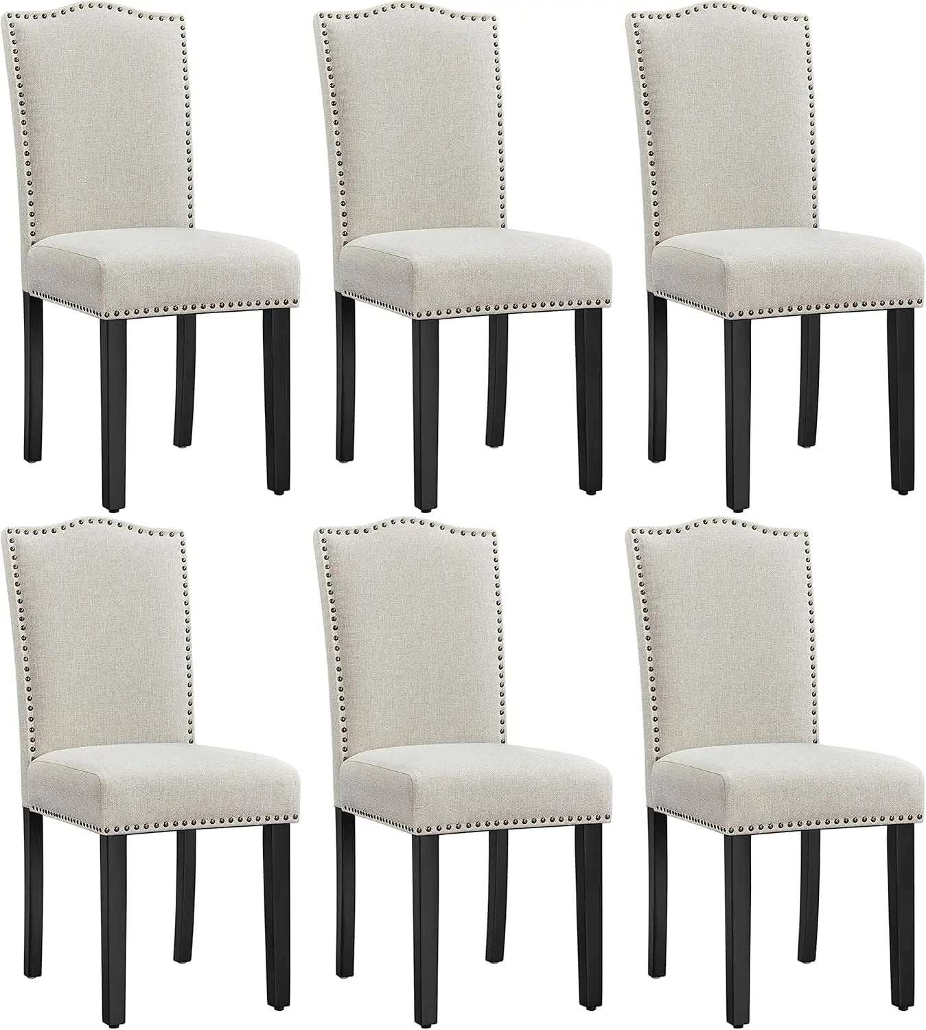Set of 6 Dining Chairs Modern Kitchen Upholstered Seats