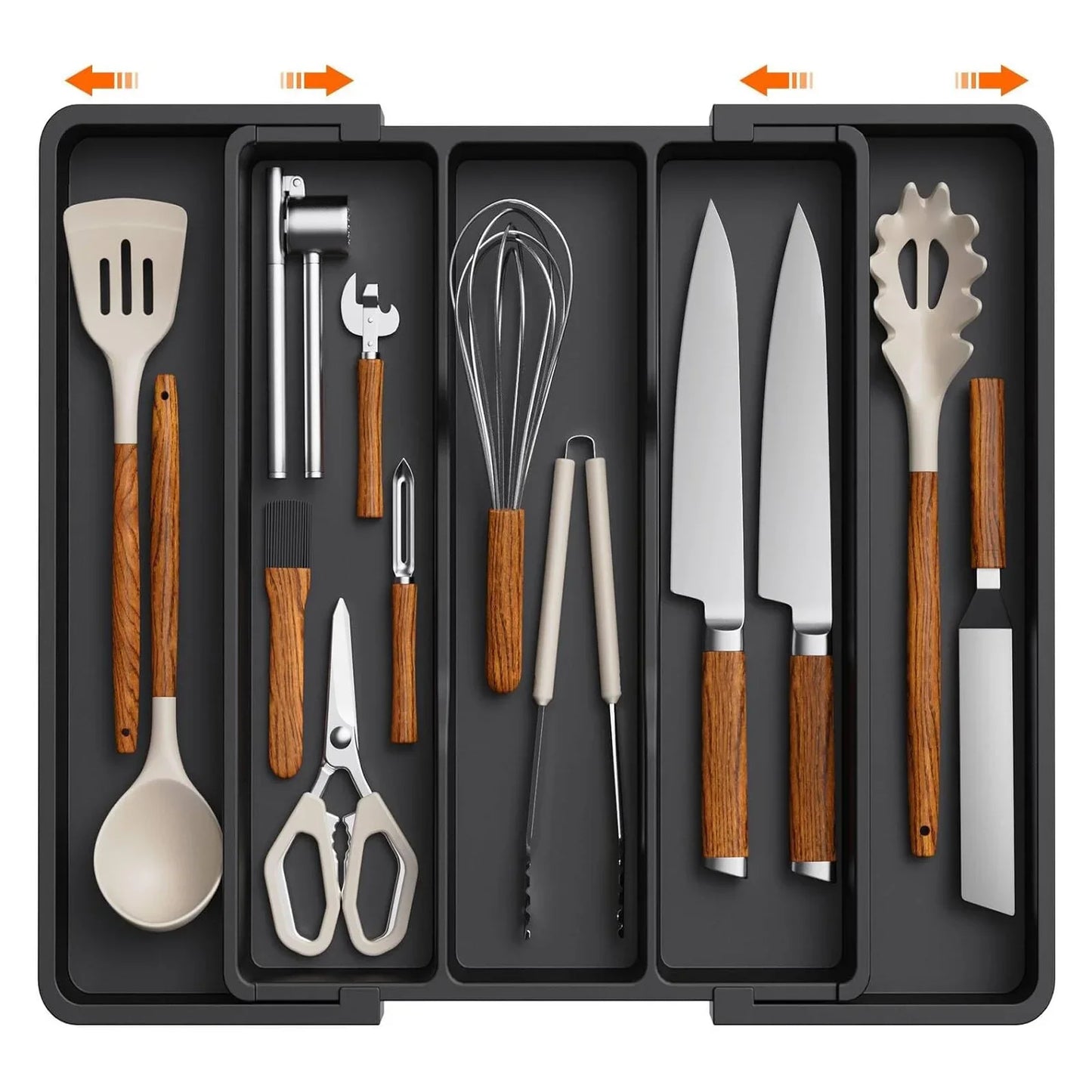 VIE LENTE CN Kitchen Silverware Drawer Organizer Expandable Utensil Tray