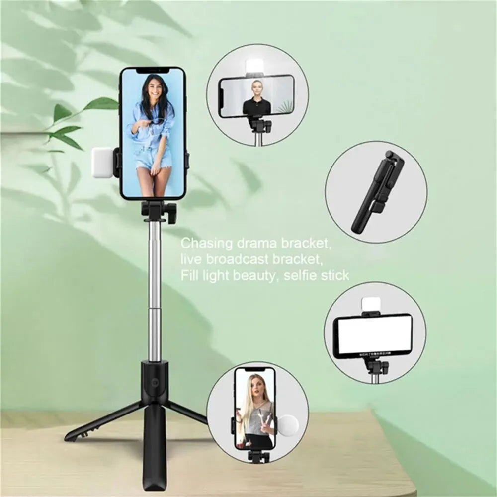 Portable Bluetooth Selfie Stick Tripod With Remote Shutter Extendable