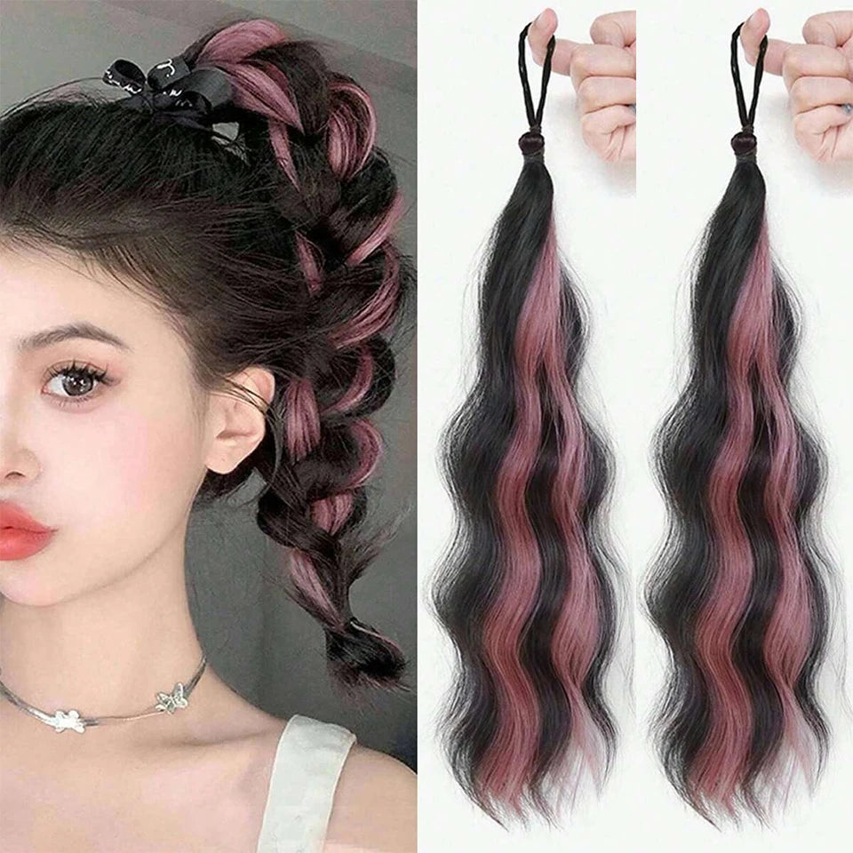Synthetic Wig Ponytail Extension For Women Curly Wavy Hair