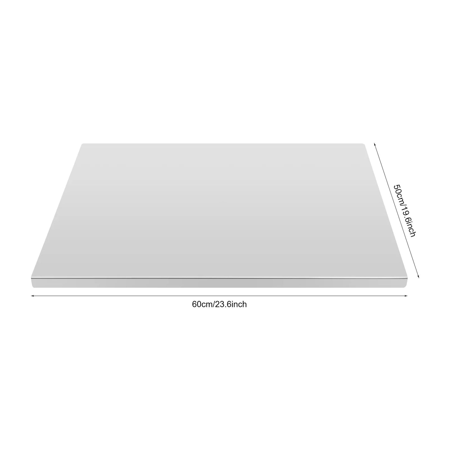 Stainless Steel Chopping Board L Shaped Edge For Veggies Dough
