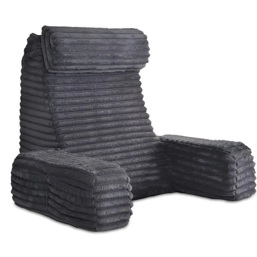 Leather Reading Pillow With Armrests Back Support For TV