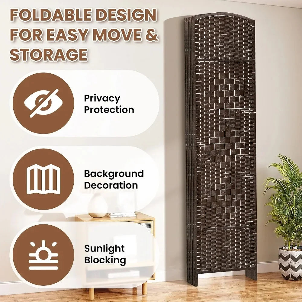 Room Divider Folding Privacy Screen 6 Piece