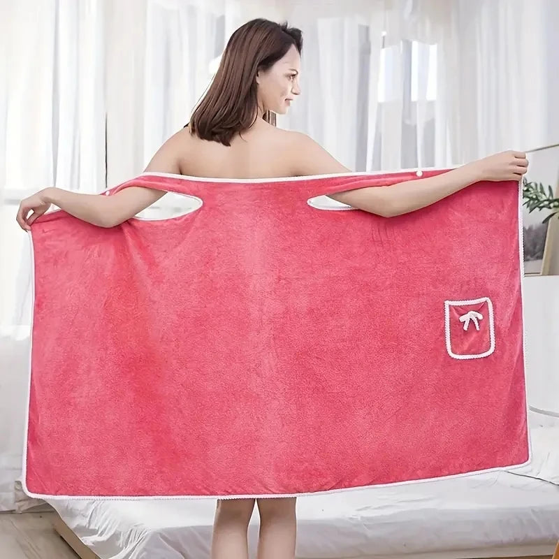 NONECN Womens Wearable Microfiber Bath Towels Quick Dry Spa Gym