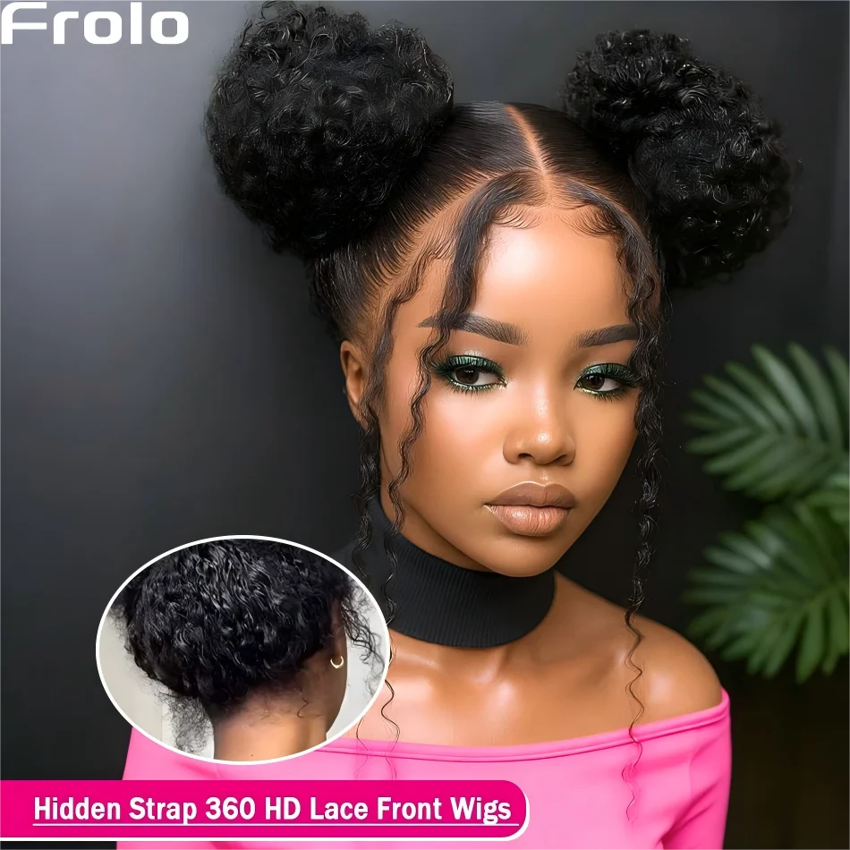 FroloCap Deep Wave 360 HD Lace Front Wig Brazilian Hair
