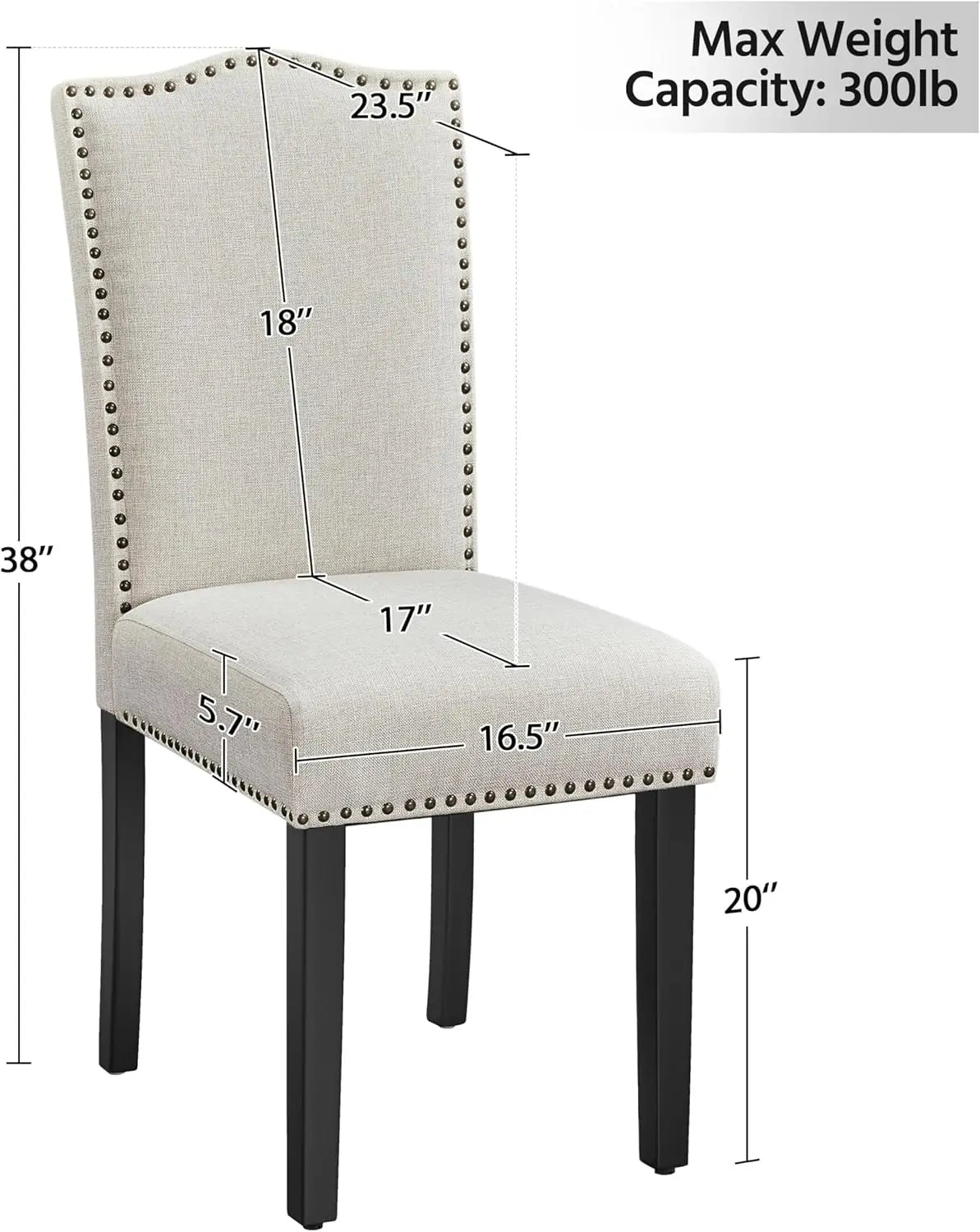 Set of 6 Dining Chairs Modern Kitchen Upholstered Seats