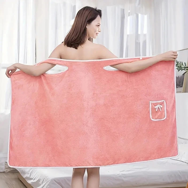 NONECN Womens Wearable Microfiber Bath Towels Quick Dry Spa Gym
