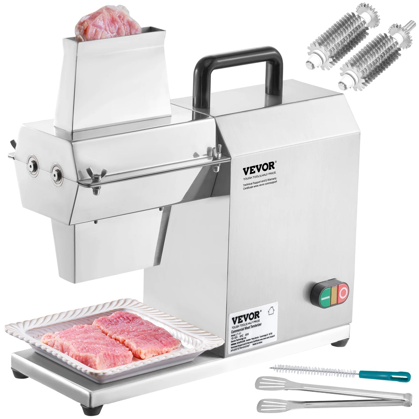SucceBuy 17inch 54 Blades Commercial Meat Tenderizer 450W Electric Meat Tenderizer Machine for Pork Chicken Fish
