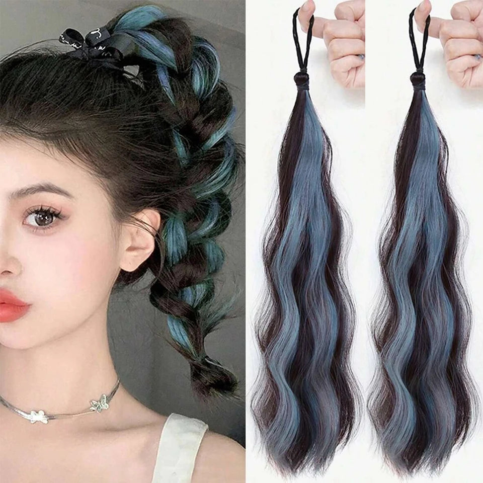 Synthetic Wig Ponytail Extension For Women Curly Wavy Hair