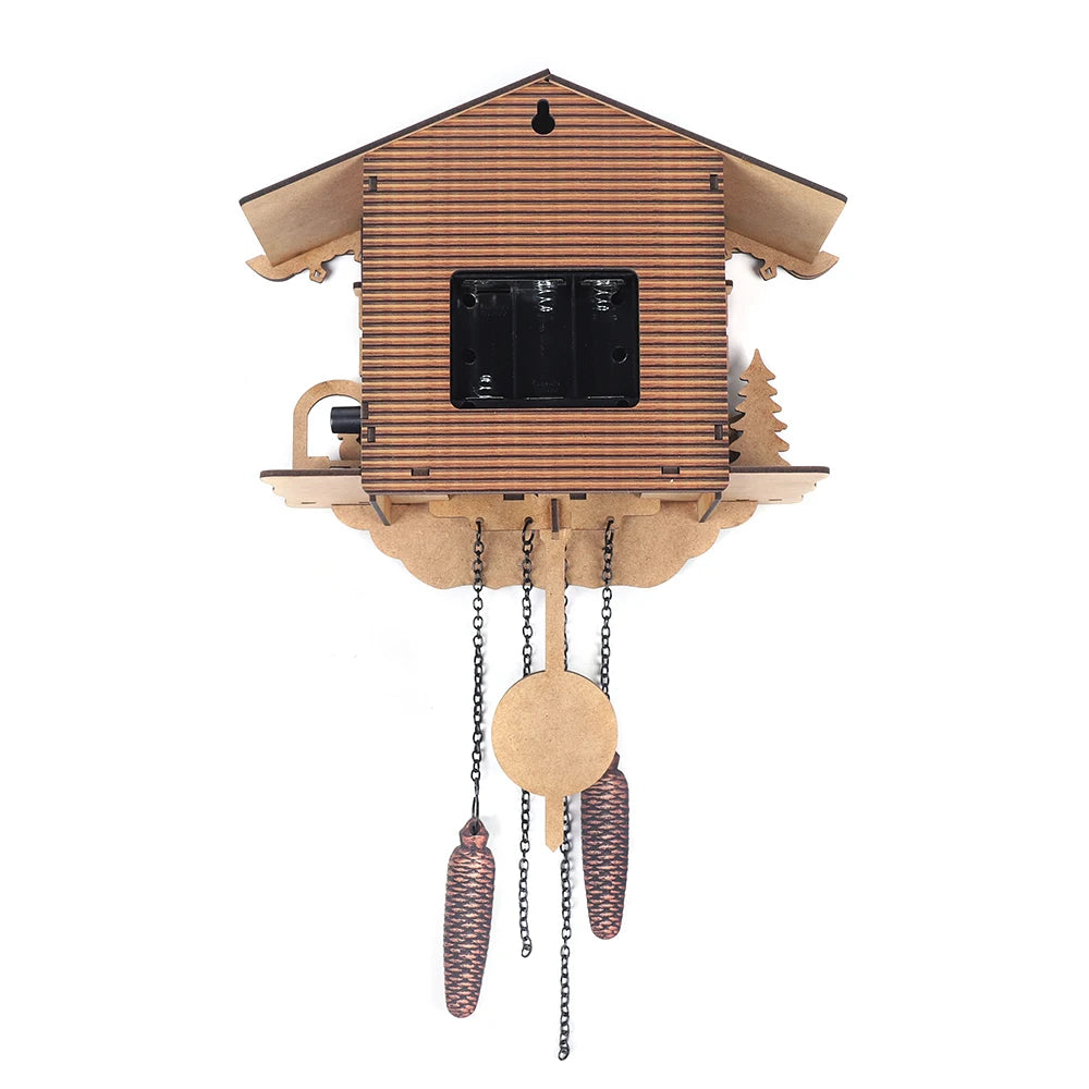 Combination Bird Cuckoo Wall Clock With Auto Wings