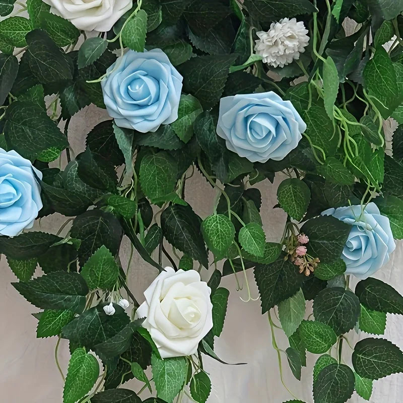 25pcs Artificial Roses With Stems For DIY Wedding Bouquets