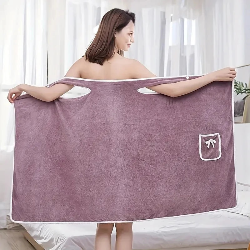NONECN Womens Wearable Microfiber Bath Towels Quick Dry Spa Gym