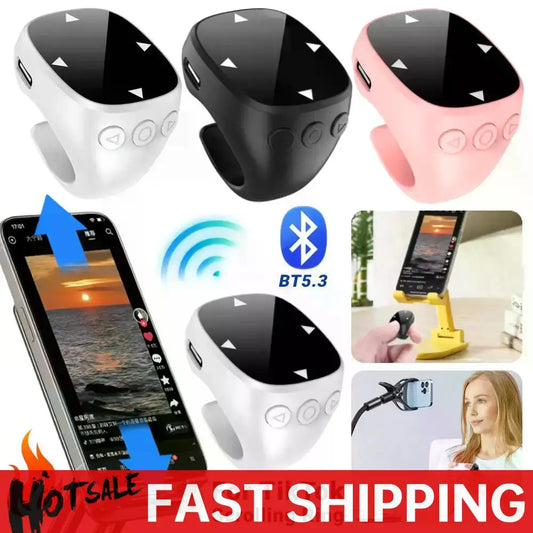 Wireless TikTok Ring Remote Control Bluetooth 5.3 For iOS Android