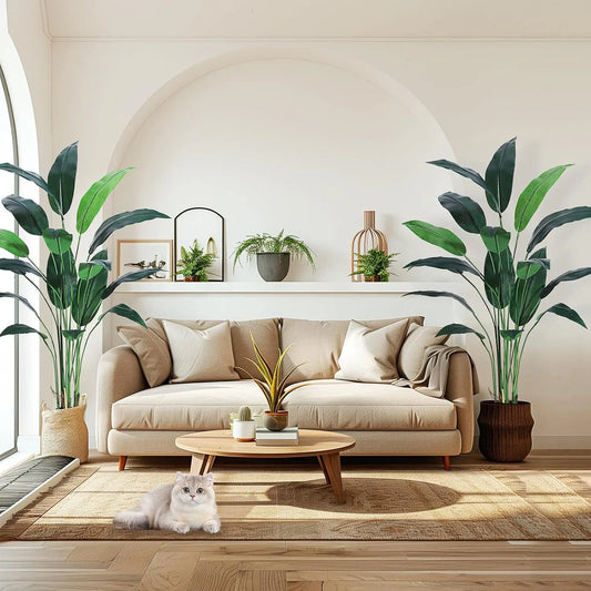 StudysetCN Artificial Bird of Paradise Plant Faux Outdoor Indoor Decor