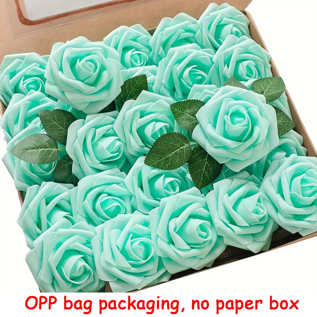 25pcs Artificial Roses With Stems For DIY Wedding Bouquets