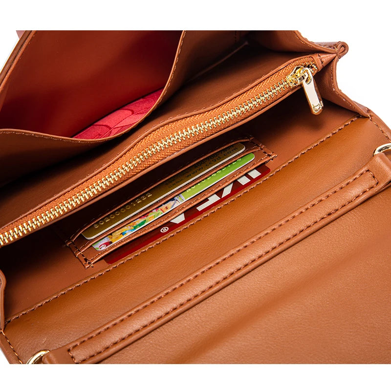 CHCH Women's Shoulder Bag with Magnetic Flip Chain Wallet