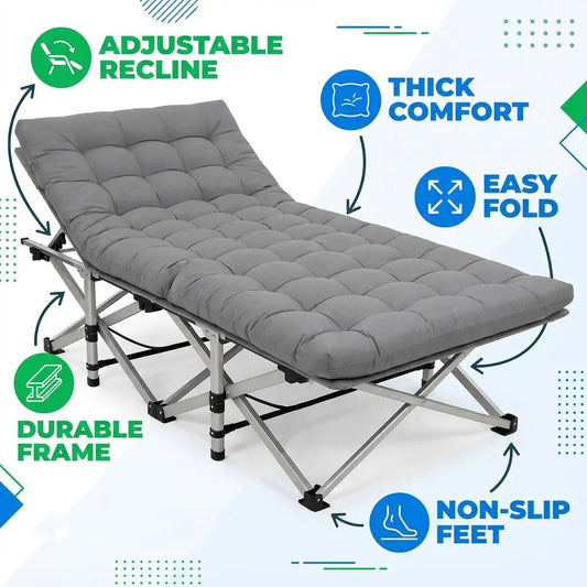 Outdoor Folding Chair With Non Slip Feet And Storage Bag
