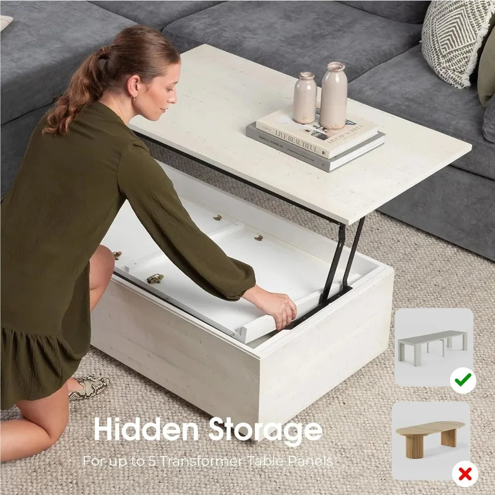 Tongyue Lift Top Coffee Table With Storage For Living Room