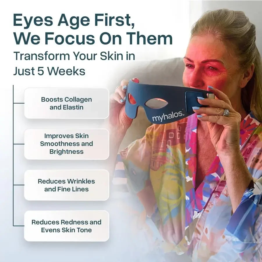 Red Light Therapy Eye Mask for Wrinkles and Dark Circles