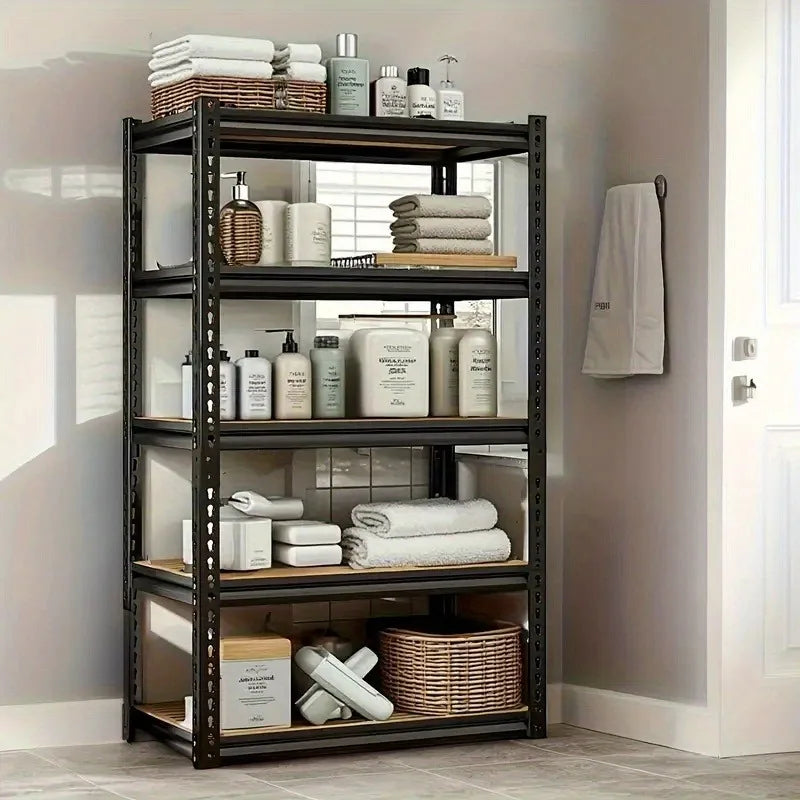 Heavy Duty Garage Racking, 5-Tier Steel Shelving, 2000 Pound Capacity