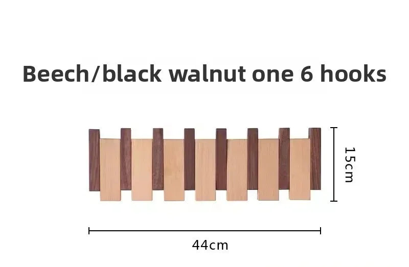 xyloid Coat Racks Wall Hanging Wall Entry Door Porch Hanging Coat Rack Perforated Solid Wood Creative Piano Keys Clothes Hook