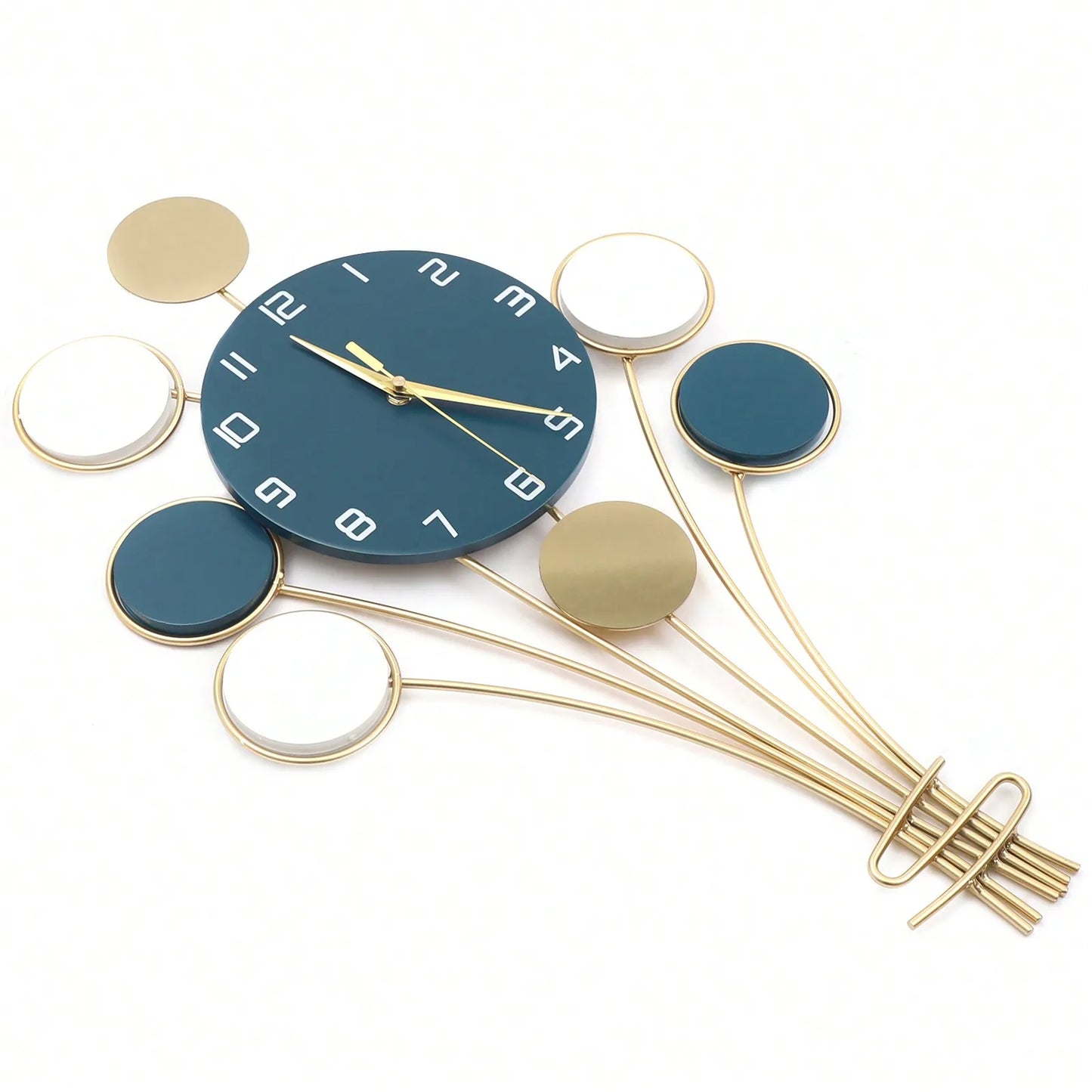 Wall Clock Without Drilling Battery Operated Silent Hot Air Balloon Decor