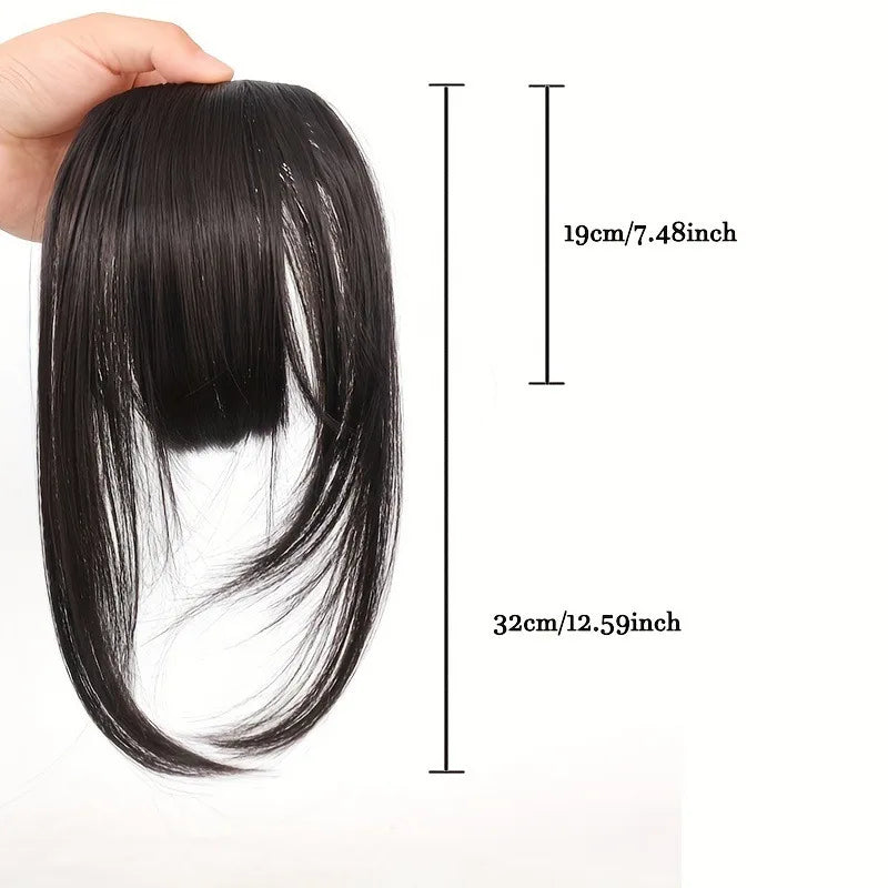 Synthetic Hair Clip In Bangs With Wispy Fringe And Sideburns