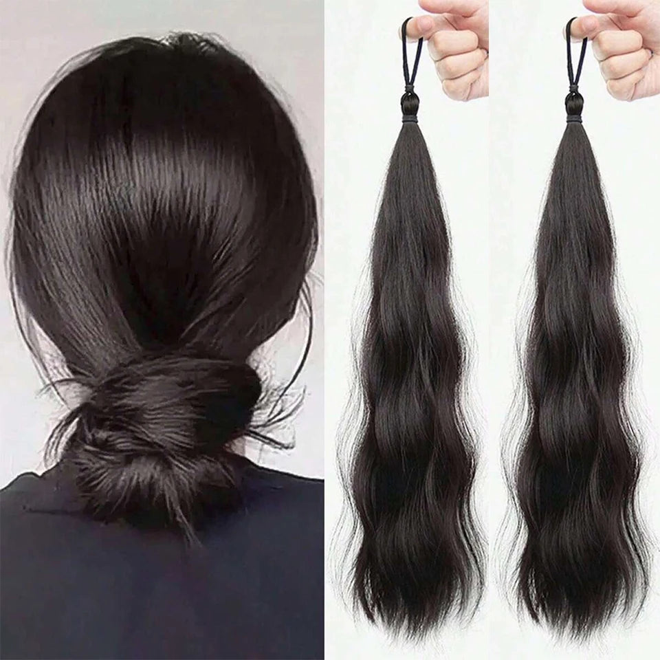 Synthetic Wig Ponytail Extension For Women Curly Wavy Hair