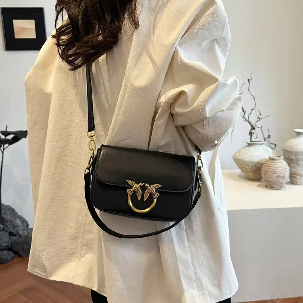Women PU Crossbody Bag Box Design Small Compact Everyday Purse