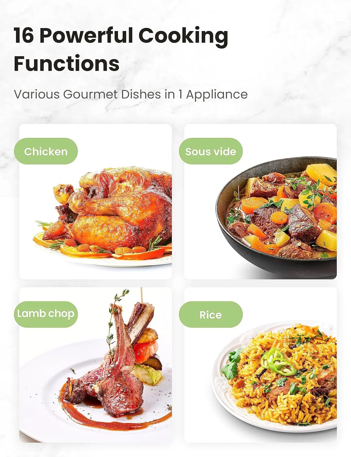 XMSJ 16 in 1 Electric Pressure Cooker Yogurt Maker