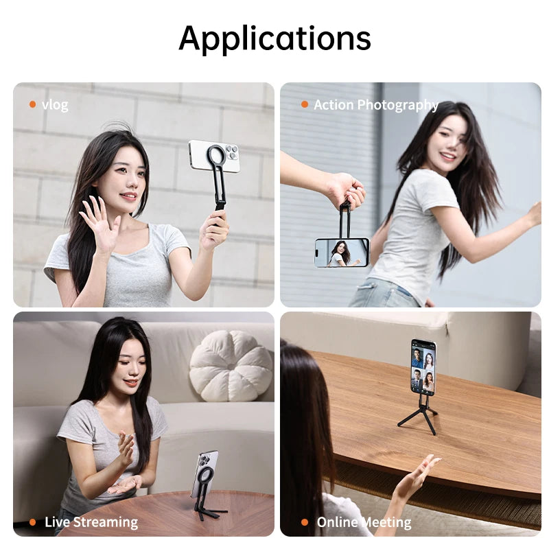 Ulanzi MA30 Carabiner Mounted Phone Tripod Dual Magnetic Holder