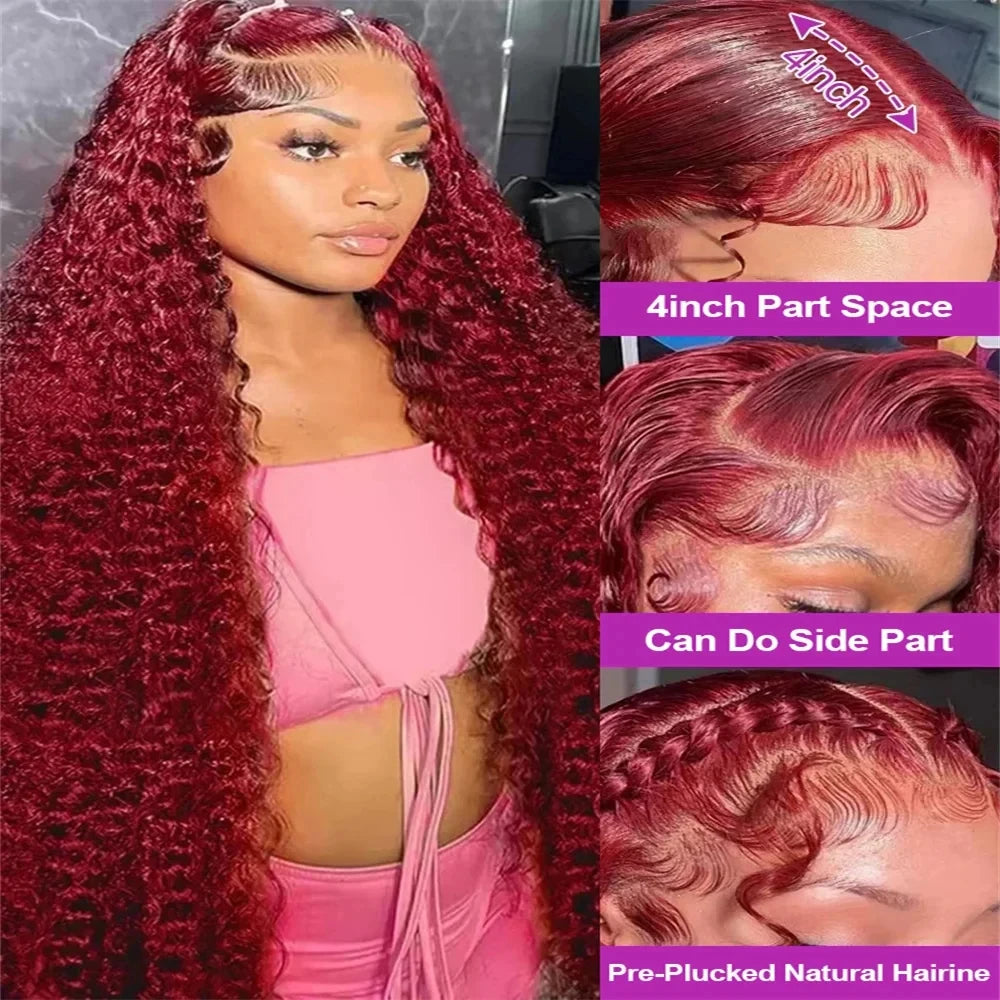 Quolive Hd Lace Front Wig Remy Brazilian Hair Deep Wave