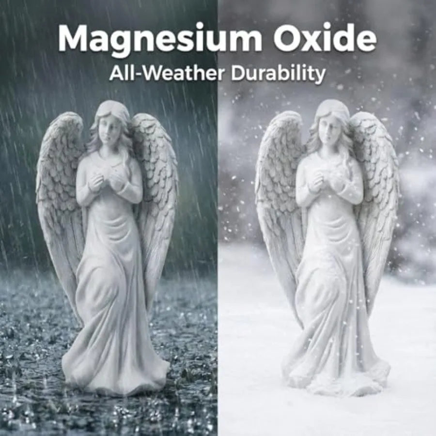 SHXI Standing Angel Garden Statue Outdoor Decor Stone