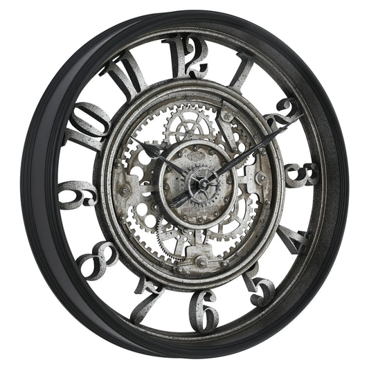 High-Concerned Industrial Gear Wall Clock With Exposed Gears