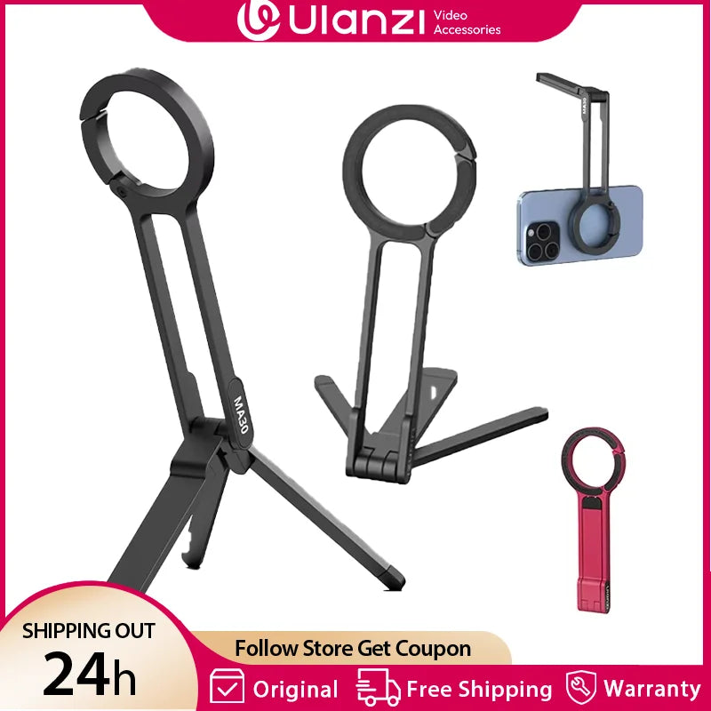 Ulanzi MA30 Carabiner Mounted Phone Tripod Dual Magnetic Holder