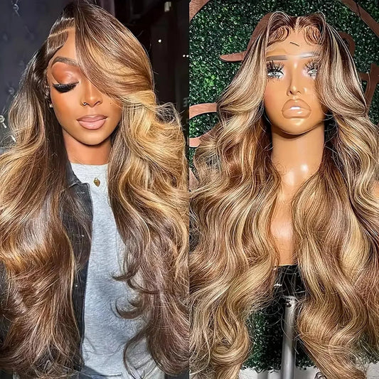 TEENCOOL Remy Brazilian Body Wave Lace Front Wig Human Hair