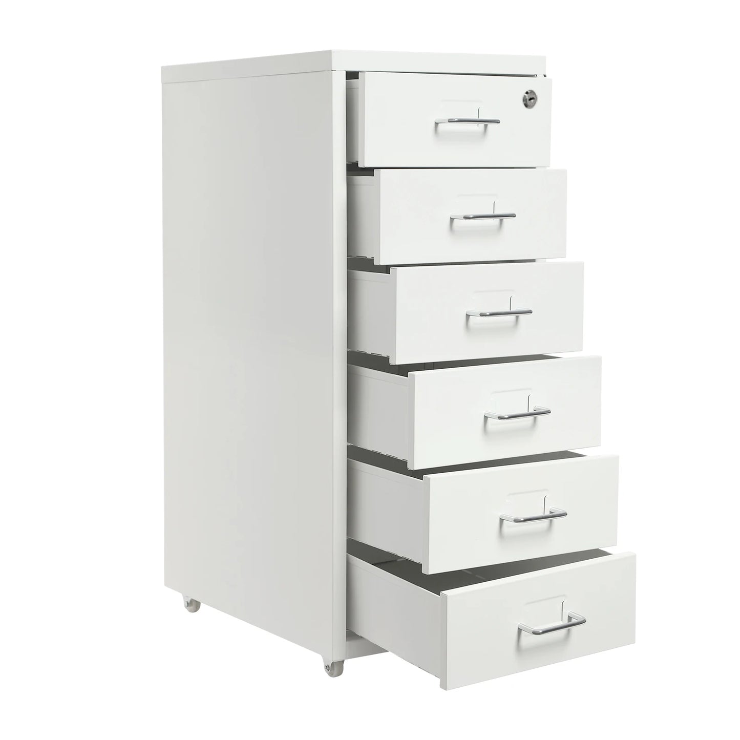 Vertical Filing Cabinet With Lock And Wheels For Office