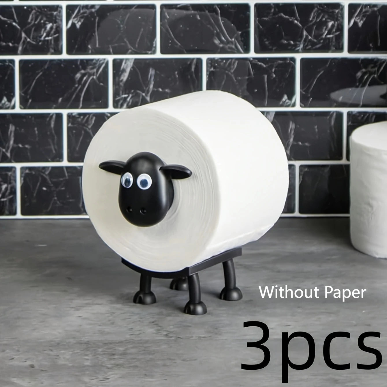 Toilet Paper Holder Set 3 In 1 Roll Up Bathroom
