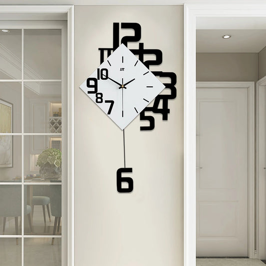 Bymaocar Modern Circular Digital Wall Clock for Home Office