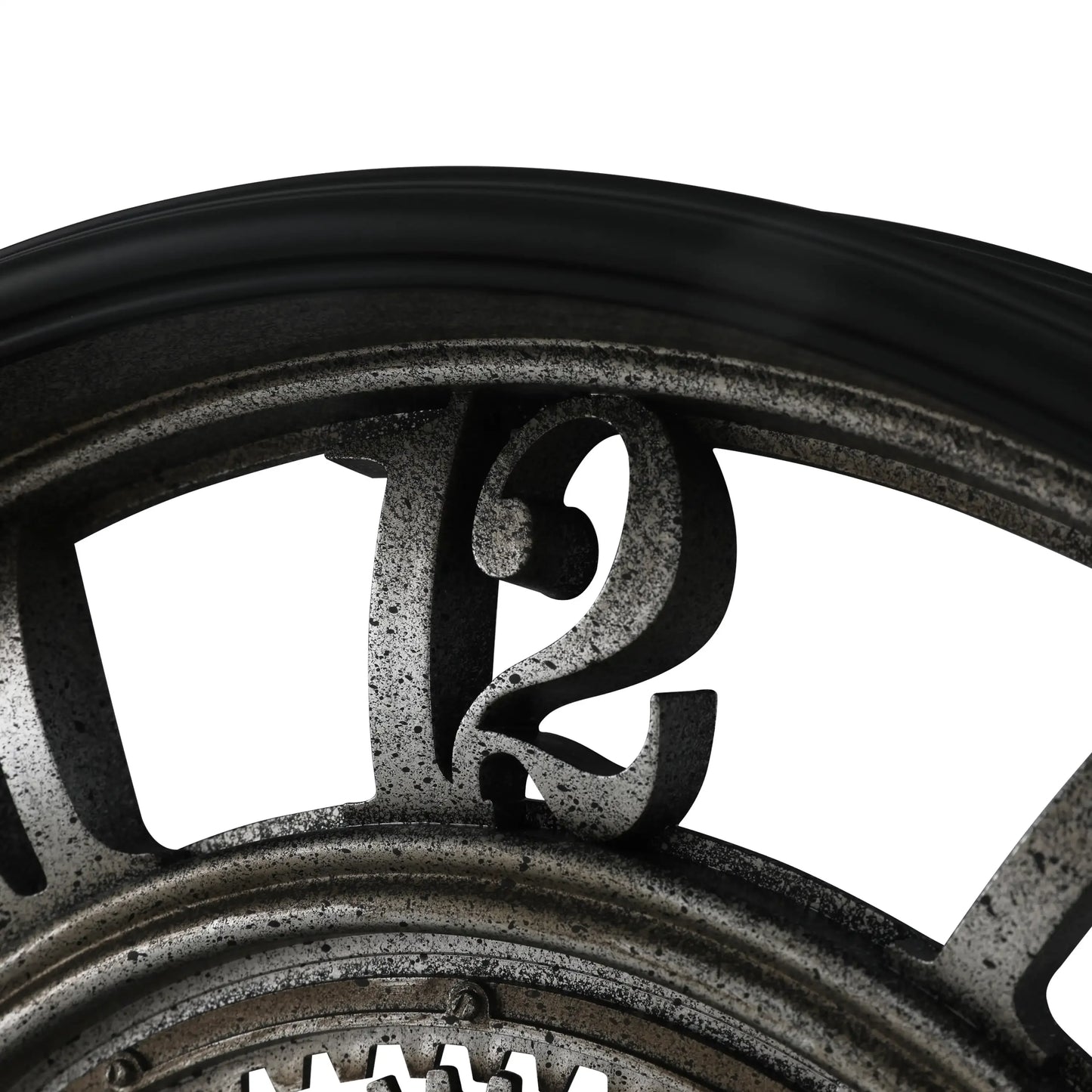High-Concerned Industrial Gear Wall Clock With Exposed Gears