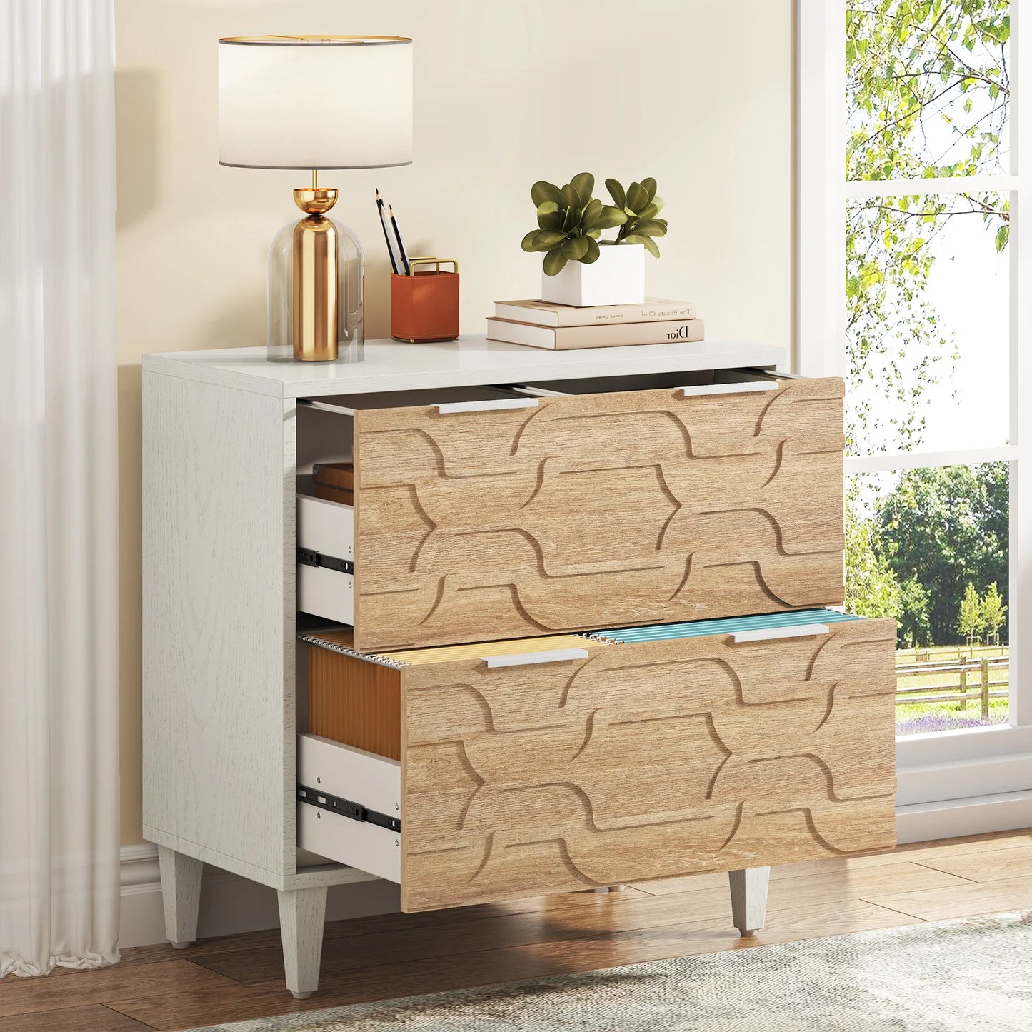 Tribesigns 2 Drawer File Cabinet For Office Storage And Filing