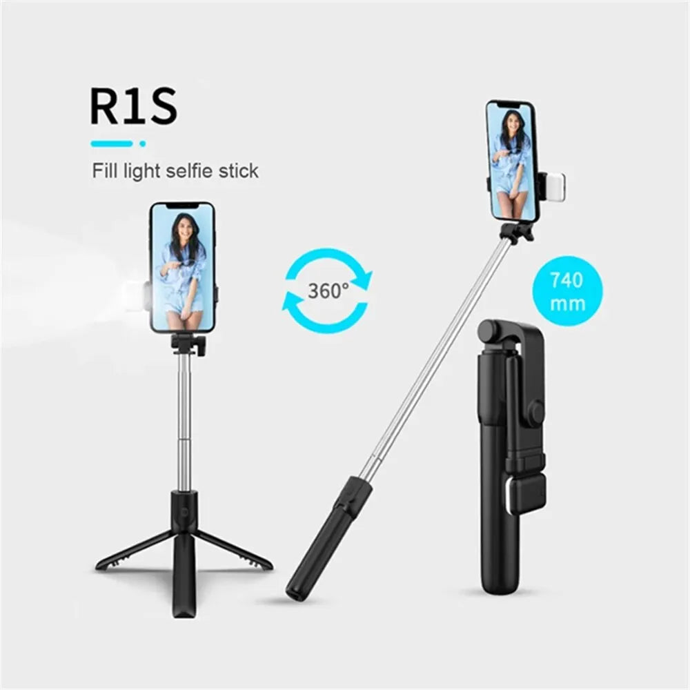 Portable Bluetooth Selfie Stick Tripod With Remote Shutter Extendable
