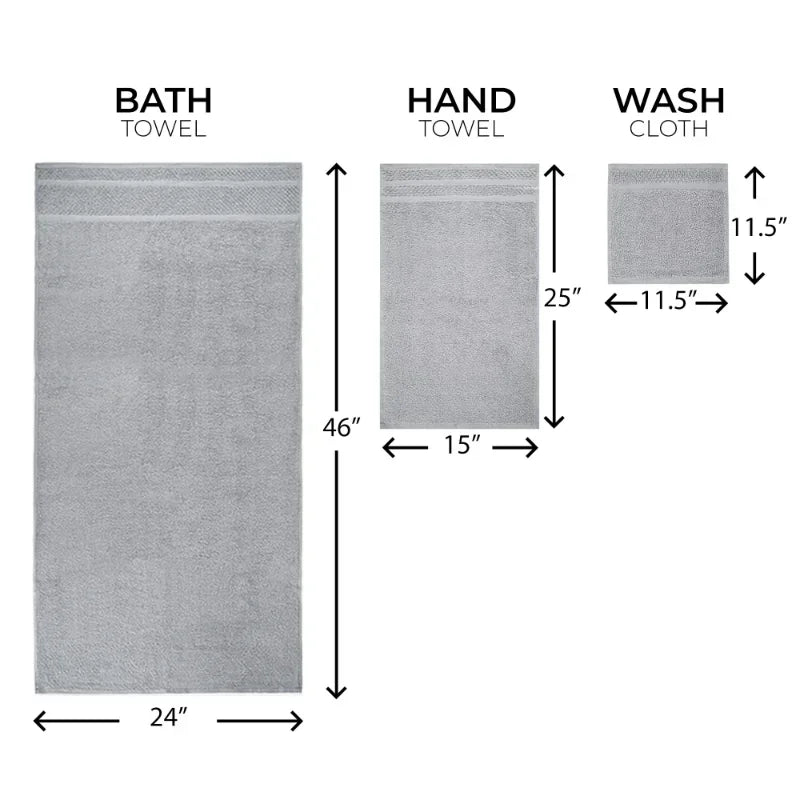 10 Piece Cotton Towel Set With Quick Dry And Durability