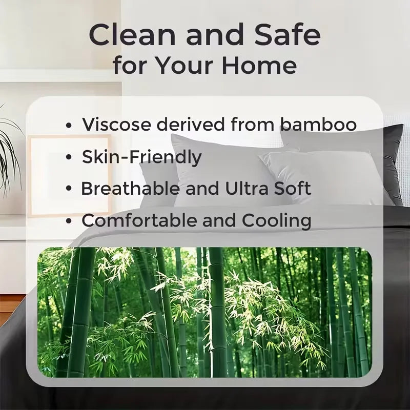 Bamboo Cooling Sheet Set for Hot Sleepers Breathable Comfort