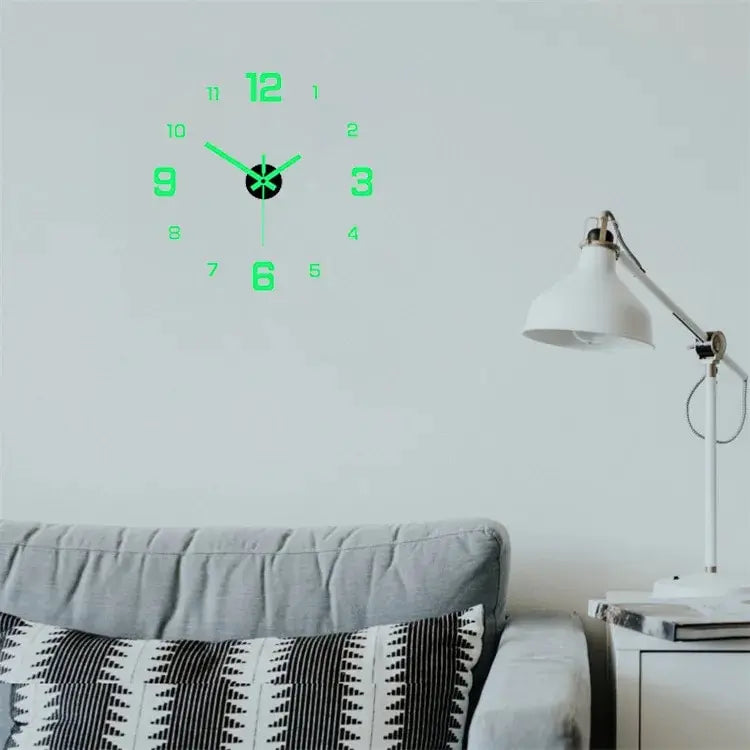 EW Creative Luminous Digital Clock DIY Silent Wall Clock