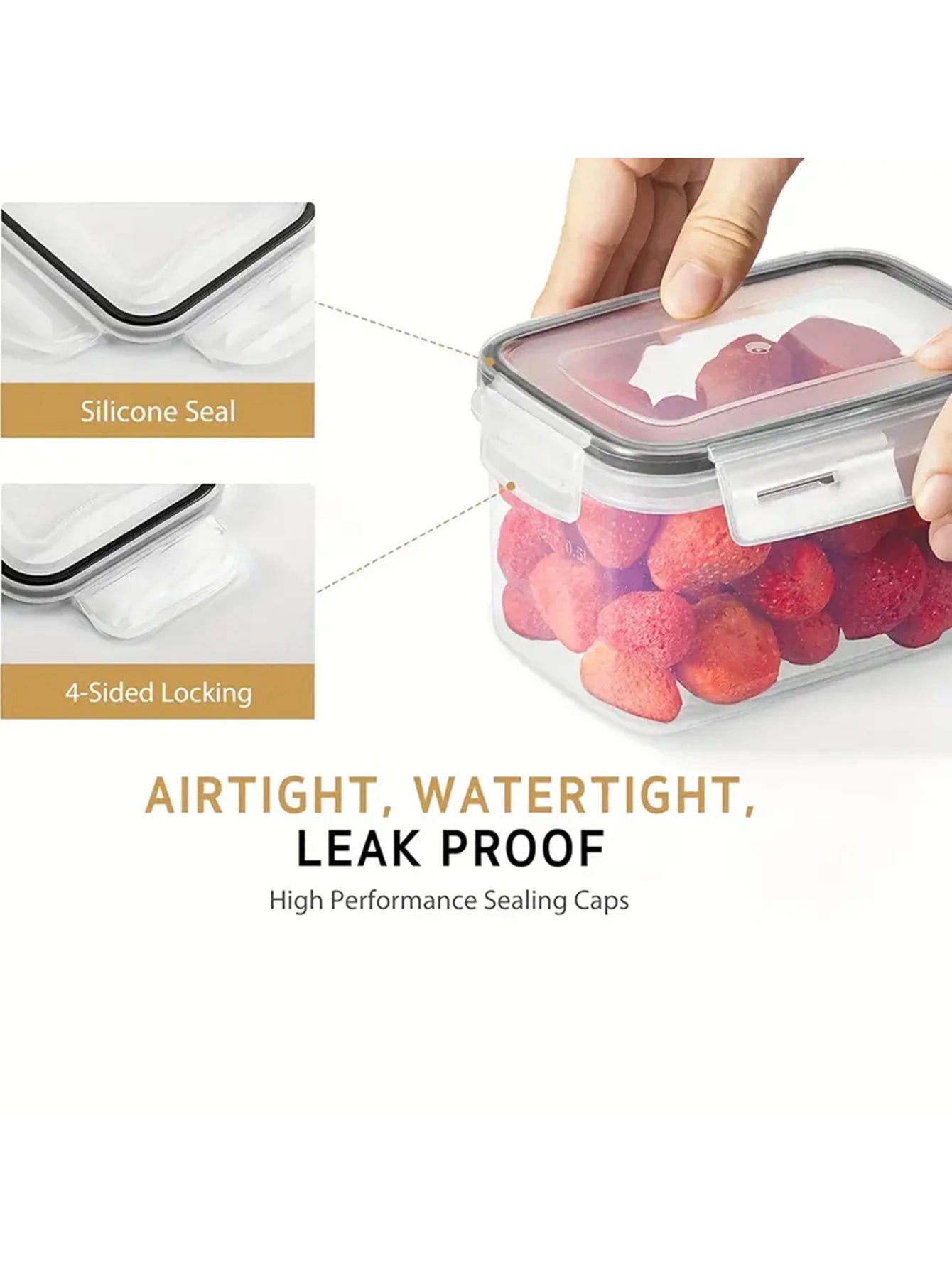 Airtight Food Storage Set With Labels For Flour Grains Spices