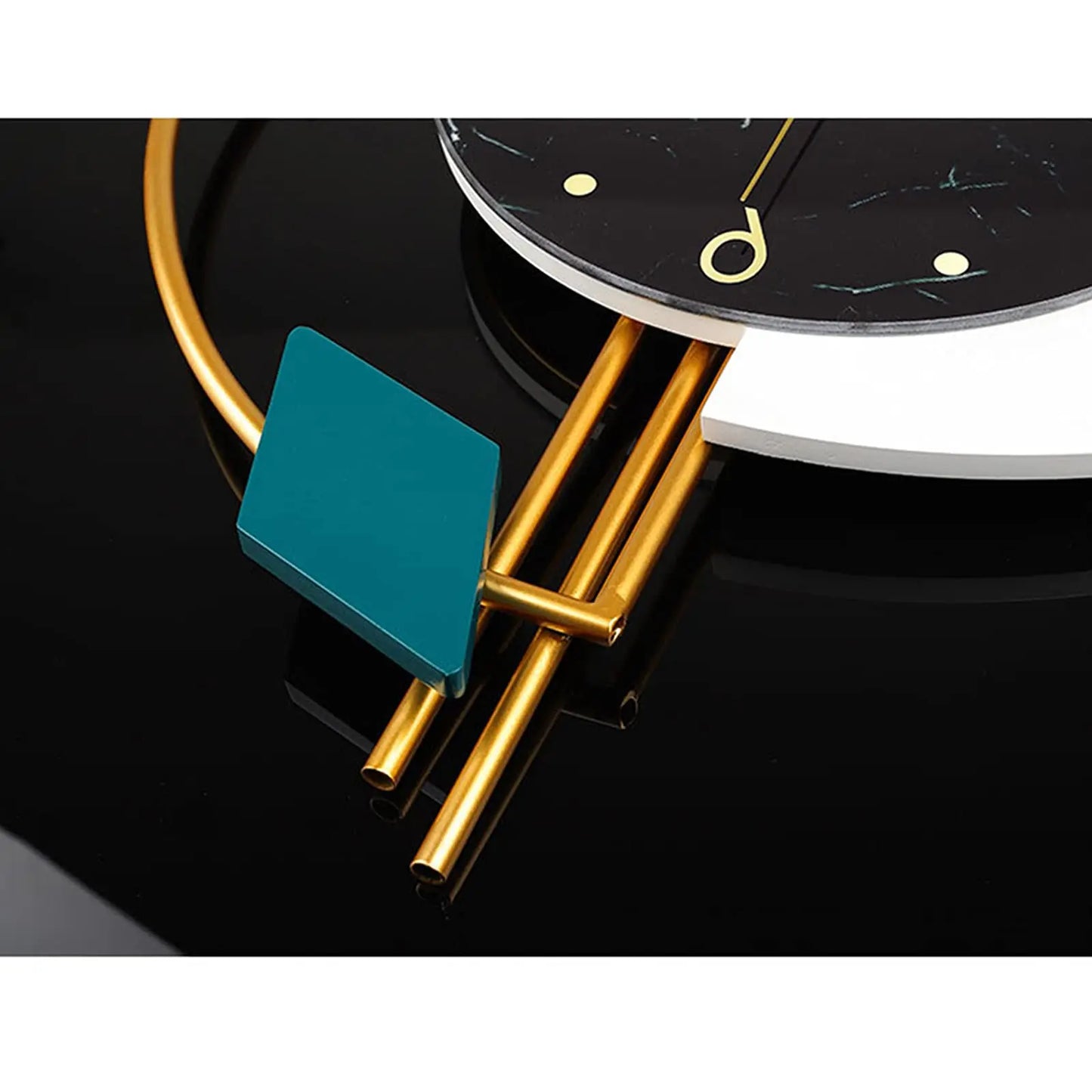 Nordic Marble Wall Clock Luxury Silent Battery Operated Mid Century